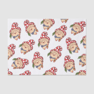 Papel De Seda Cute Fall Mushroom Forager