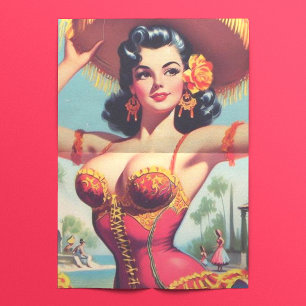 Papel De Seda Cute Flamenco Pin-up