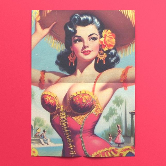 Papel De Seda Cute Flamenco Pin-up (Subido por el creador)