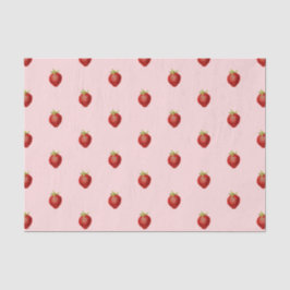 Papel De Seda Cute Girly Strawberry Rosa Suave 
