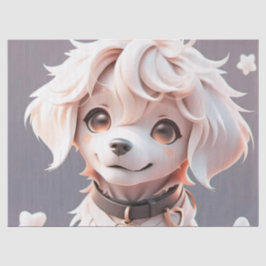 Papel De Seda Cute Golden Retriever Puppy Cumpleaños Regalo