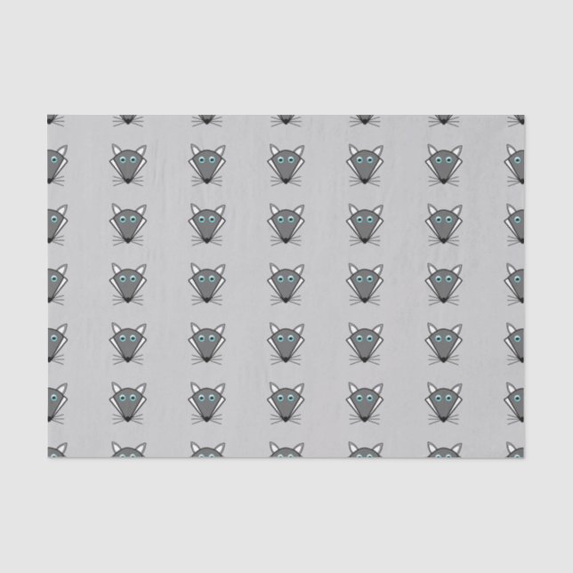 Papel De Seda Cute Halloween Wolf Tissue Paper (Anverso)