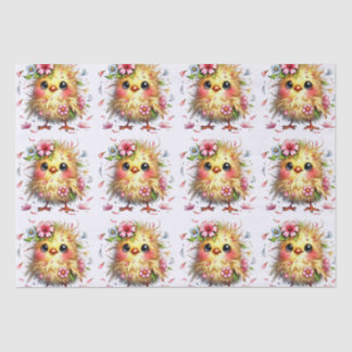 Papel De Seda Cute Happy Birthday Chick