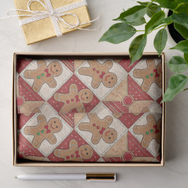 Papel De Seda Cute Hombre de Jengibre Parche Christmas