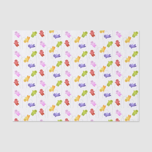 Papel De Seda Cute jelly bebés dulces personalizado (Anverso)