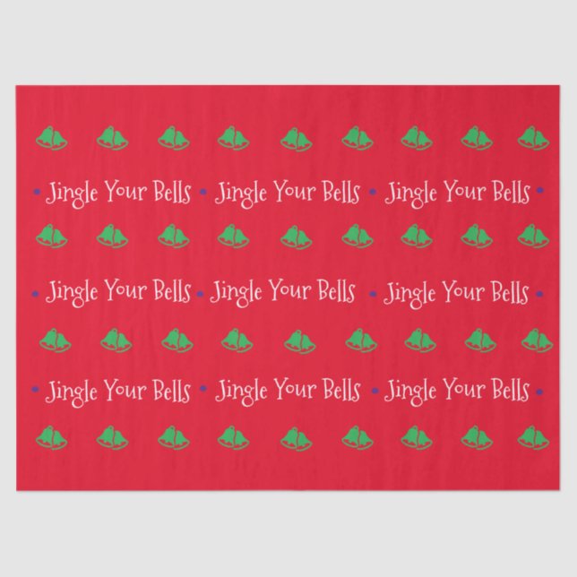 Papel De Seda Cute jingle tus campanas (Anverso)