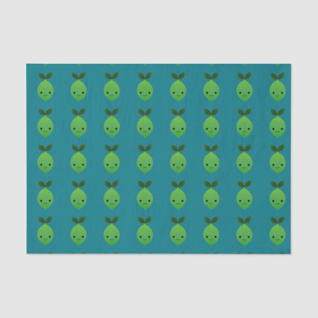 Papel De Seda Cute Kawaii Lime (Anverso)