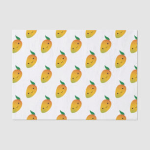 Papel De Seda Cute Kawaii Sonriente Mango