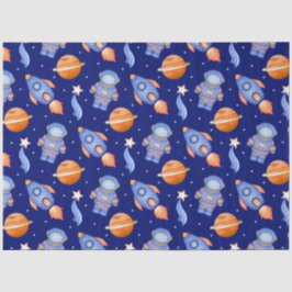 Papel De Seda Cute Kids Outer Space Astronaut
