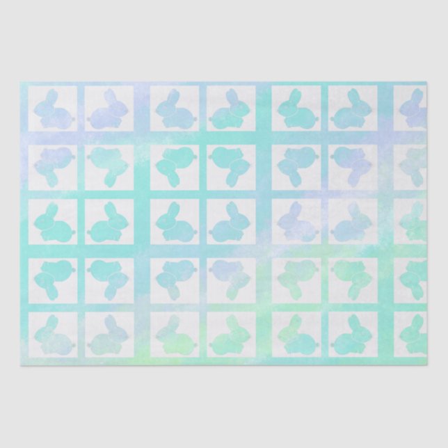 Papel De Seda Cute Kraft Paper Easter Bunny Rabbits (Anverso)