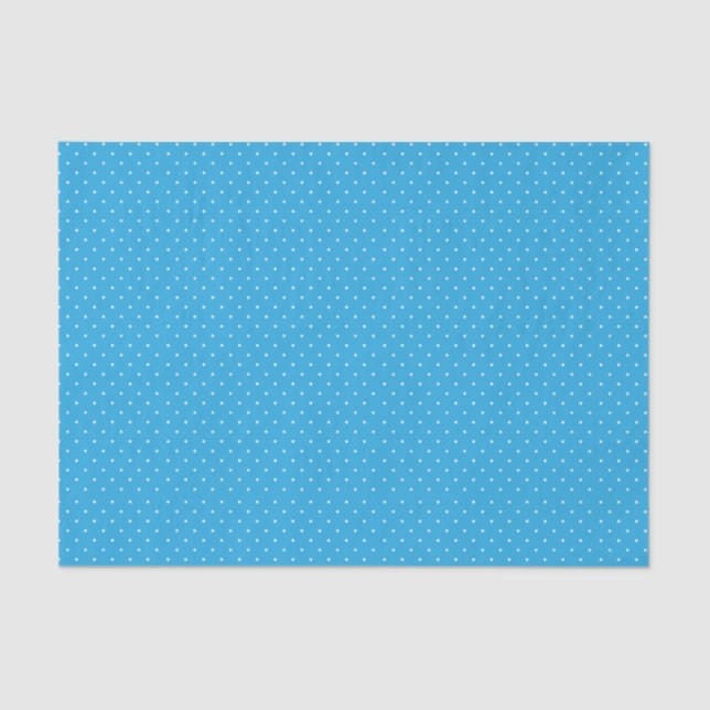 Papel De Seda Cute Light Blue Polka Dot Pattern (Anverso)