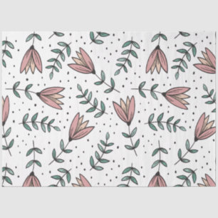 Papel De Seda Cute Minimal Floral Tissue Paper se traduce al esp