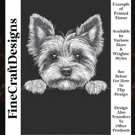 Papel De Seda Cute negro y blanco Yorkshire Terrier T5 Descarga