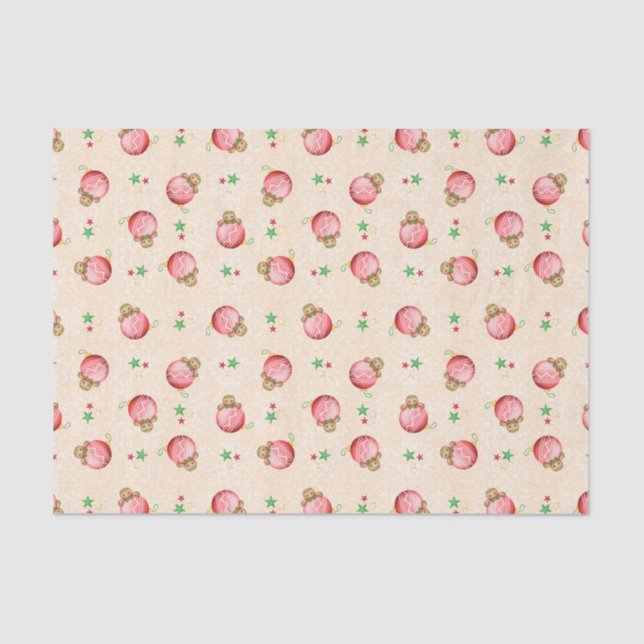 Papel De Seda Cute niños Navidades Gingerbread Man Cookie (Anverso)