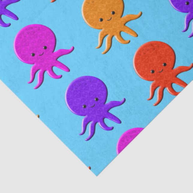 Papel De Seda Cute Octopus Drawings Cuistom (Detalle)