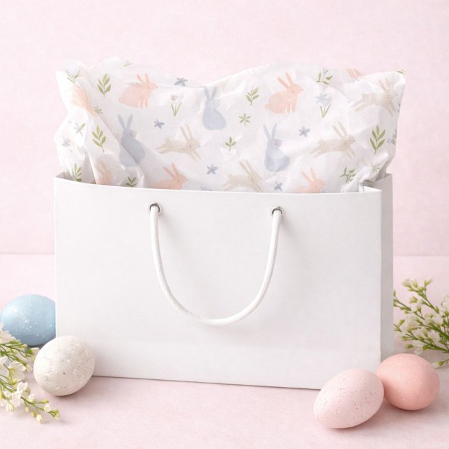 Papel De Seda Cute Pastel Easter Bunny Spring (Subido por el creador)