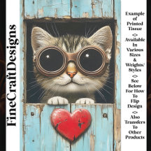 Cute Peeking Steampunk Tabby Kitten AP6 Decoupage