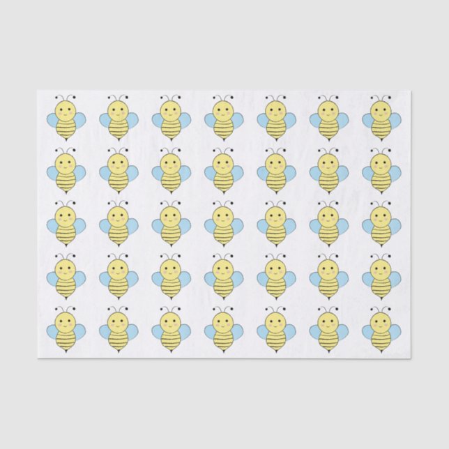 Papel De Seda Cute Personalizado Bee (Anverso)