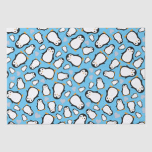 Papel De Seda Cute pingüino Baby Shower Blue Boy