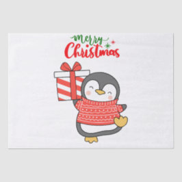 Papel De Seda Cute pingüino Feliz Navidad