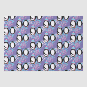 Papel De Seda Cute pingüino Snowflakes Whimsical