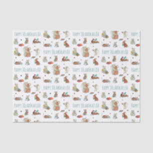 Papel De Seda Cute ratones leyendo libros Jolabokaflod