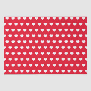 Papel De Seda Cute Red White Heart Día de San Valentín Pattern L