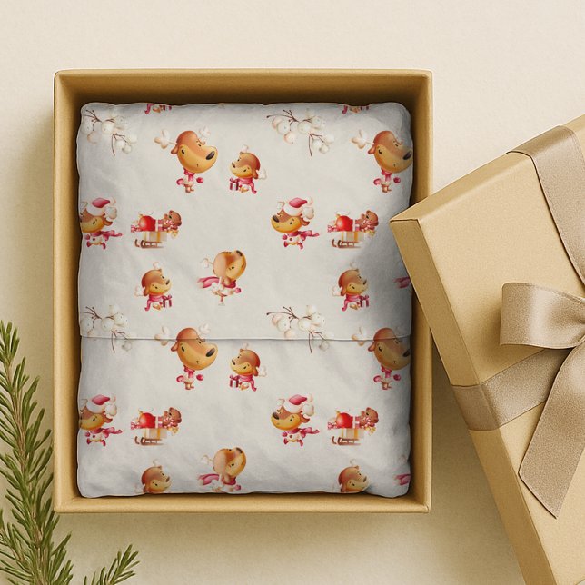 Papel De Seda Cute Reindeer Holiday (Subido por el creador)