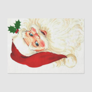 Papel De Seda Cute riendo santa vintage