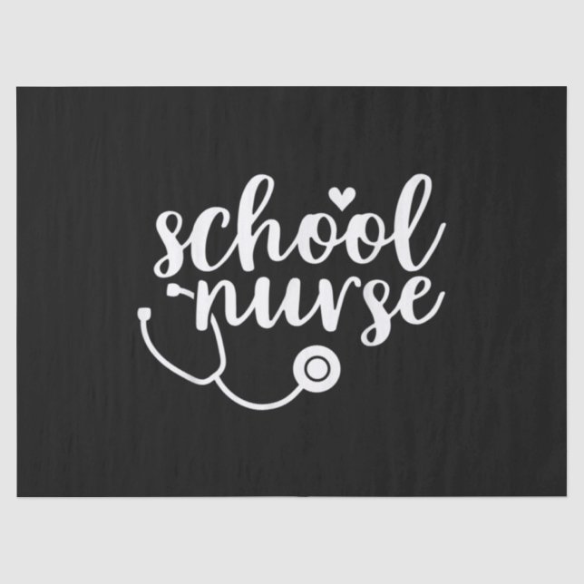 Papel De Seda Cute School Nurse Appreciation (Anverso)
