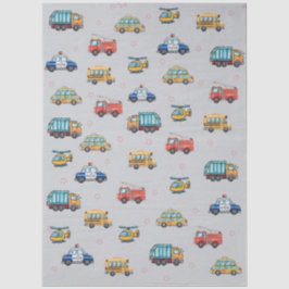 Papel De Seda Cute Service Vehicles