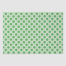 Papel De Seda Cute simple St Patrick's Lucky Clover Green Plaid