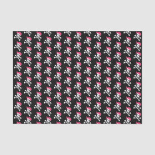 Papel De Seda Cute Skull Crossbone Pattern Pirate Tema