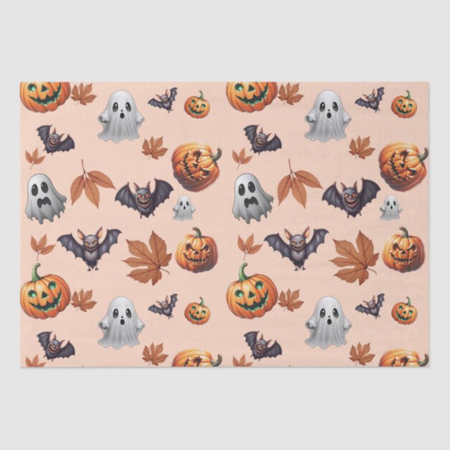 Papel De Seda Cute Spooky Halloween Fall (Anverso)