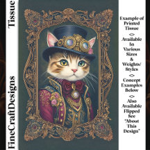 Cute Steampunk Cat, Top Hat, Frame DG4R Decoupage