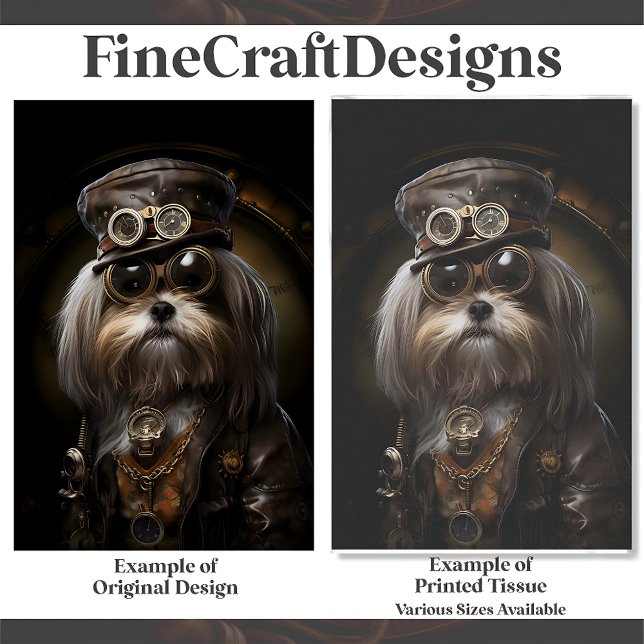 Papel De Seda Cute Steampunk Shih Tzu Pintar Perro D4L Decoupage (Subido por el creador)