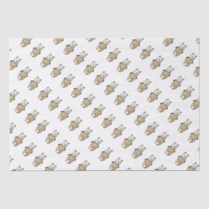Papel De Seda Cute Teddy Bear Boho Baby Shower Wrapee Paper