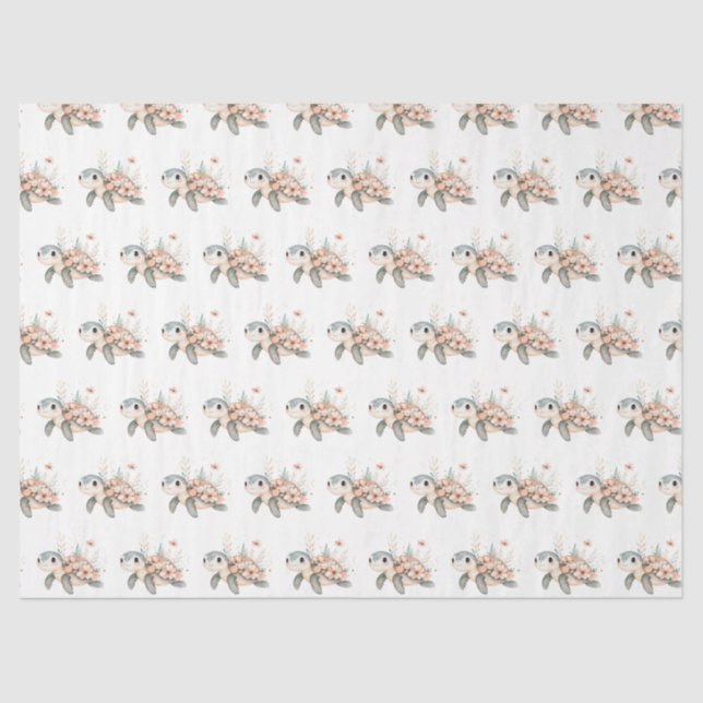 Papel De Seda Cute Turtle (Anverso)