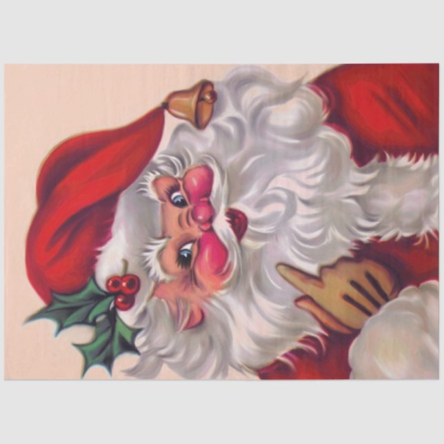 Papel De Seda Cute vinage santa claus 2 (Anverso)
