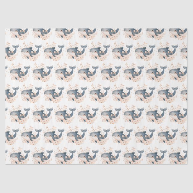 Papel De Seda Cute Whale (Anverso)