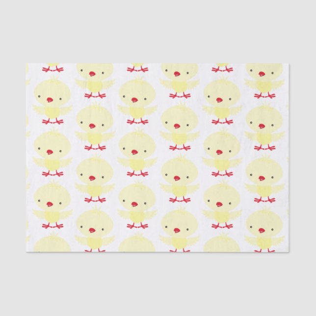 Papel De Seda Cute Yellow Duckling | Pascua (Anverso)