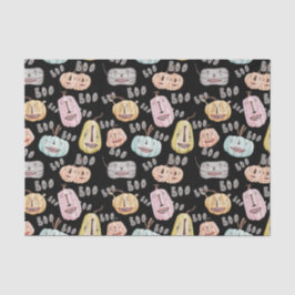 Papel De Seda Cuto acuarela Boo Spookkin Calabaza Halloween