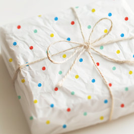 Papel De Seda Cuto colorido arcoiris Polka Dot Confetti Cumpleañ