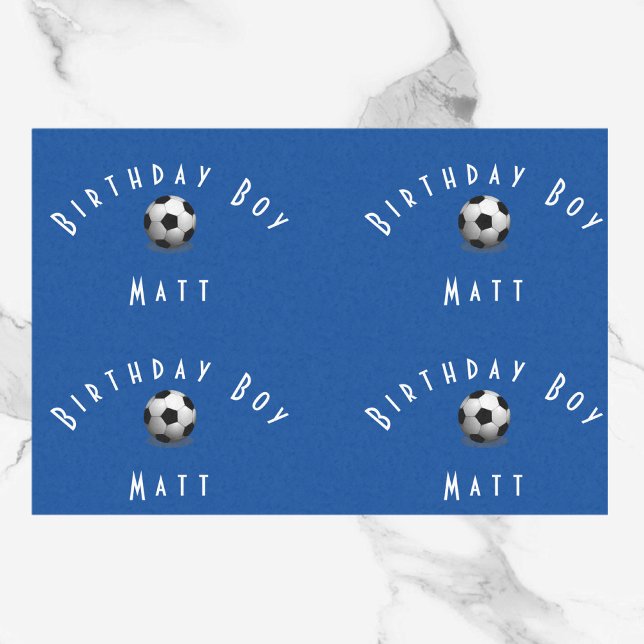 Papel De Seda Cuto Fútbol Nacimiento Niño Azul y Blanco (Subido por el creador)