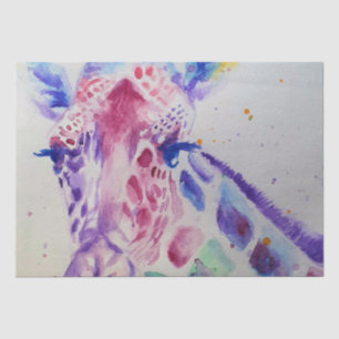 Papel De Seda Cuto Giraffe Zoo Patrón animal Watercolor