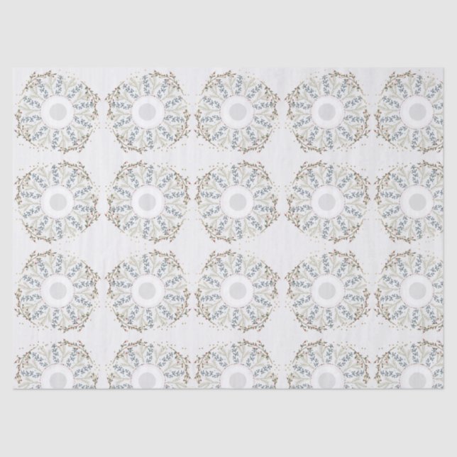 Papel De Seda Cuto mini Wreath floral (Anverso)