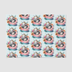 Papel De Seda Cuto Panda Chilling en un tubo interno