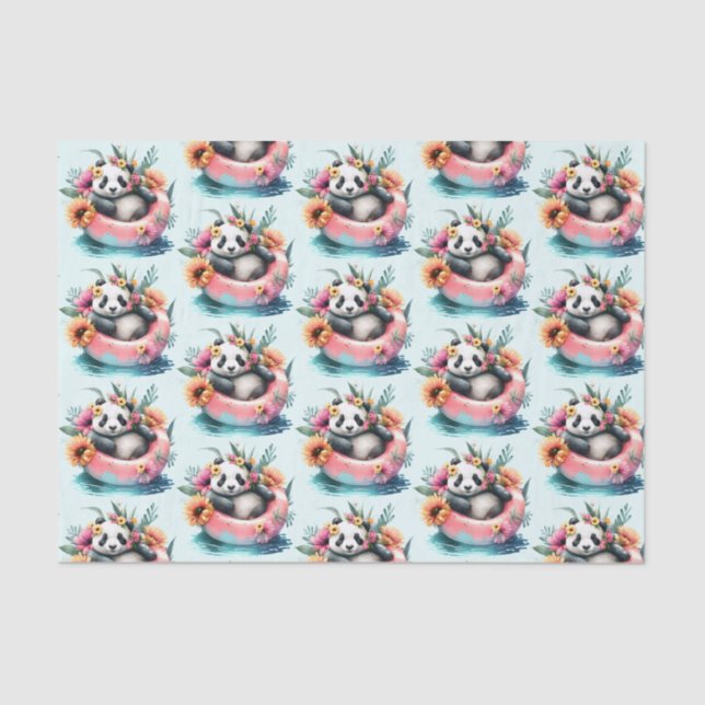 Papel De Seda Cuto Panda Chilling en un tubo interno (Anverso)