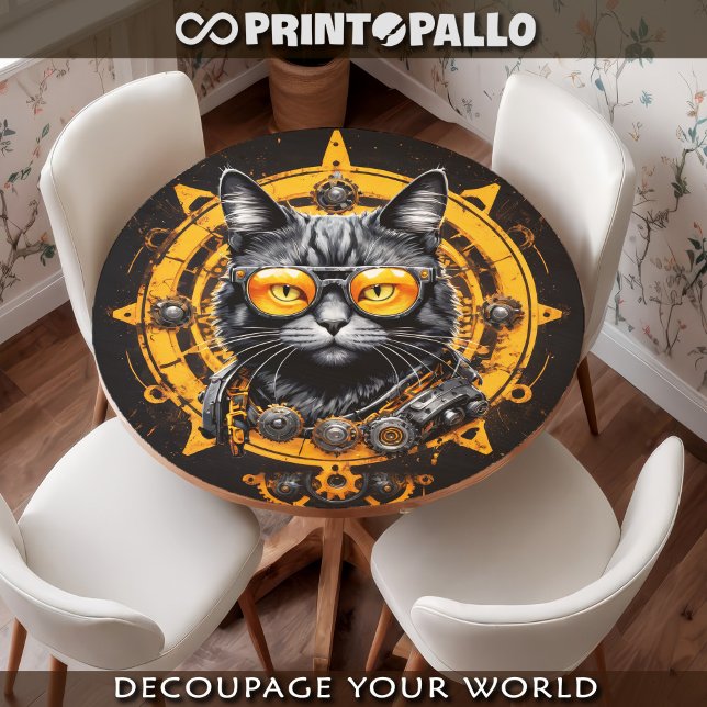 Papel De Seda Cyberpunk steampunk cat con gafas - (Subido por el creador)