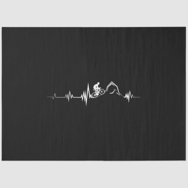 Papel De Seda Cycling Heartbeat Racing Bicycle Mountain Bike (Anverso)